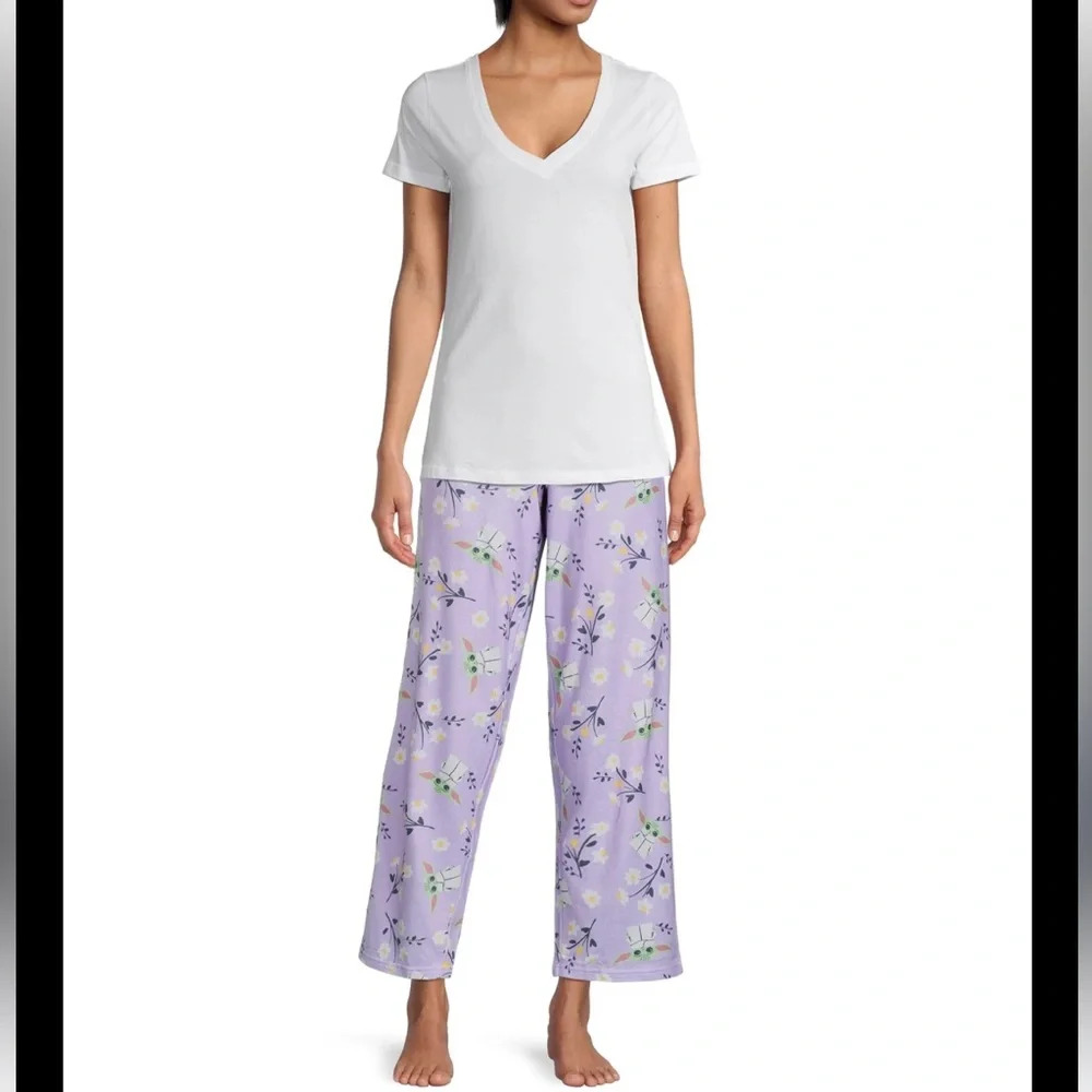 Star Wars Ladies The Child‎ Mandalorian Baby Yoda Pajama Pants. Size Large.